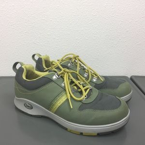 Women's Chaco Green Lace Up Sneakers Shoes Sz 9.5